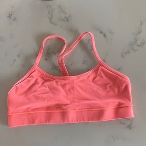 Neon orange lululemon sports bra